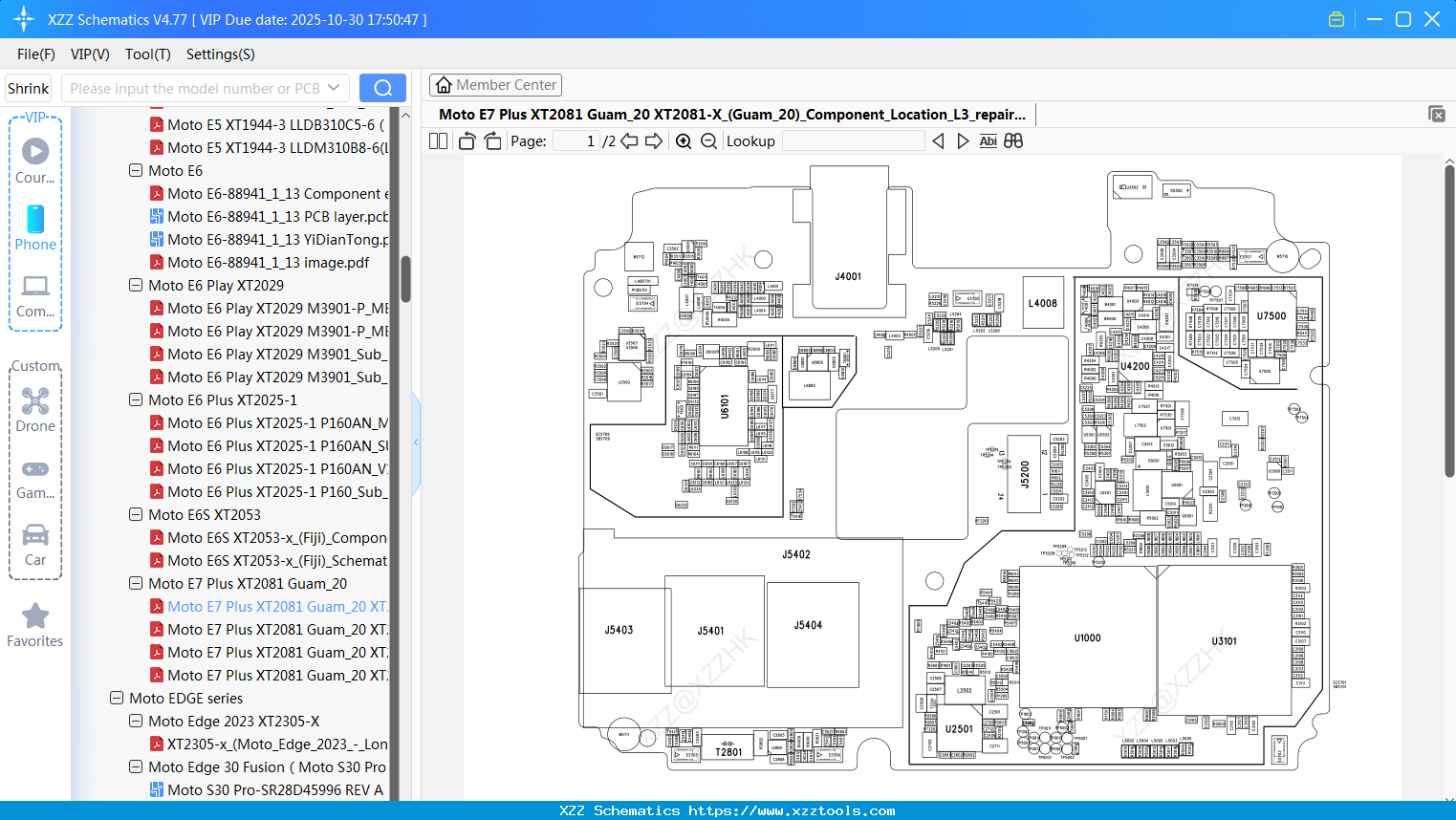 Motorola Moto E7 Plus XT2081 Guam_20 XT2081-X_(Guam_20)_Component_Location_L3_repair
